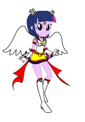 Size: 3035x4299 | Tagged: safe, artist:rollyagami02, twilight sparkle, alicorn, human, equestria girls, g4, clothes, clothes swap, cosplay, costume, sailor moon (series), simple background, solo, twilight sparkle (alicorn), white background, wings