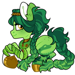 Size: 1600x1600 | Tagged: safe, artist:dilfistic, oc, oc only, earth pony, pony, snake, base used, braid, braided tail, earth pony oc, simple background, solo, tail, transparent background, underhoof