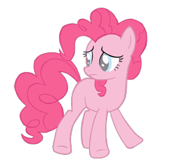 Size: 1280x1187 | Tagged: safe, artist:benpictures1, pinkie pie, earth pony, pony, g4, twilight's kingdom, cute, diapinkes, drained, female, inkscape, mare, missing cutie mark, sad, simple background, solo, transparent background, vector