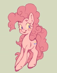 Size: 890x1146 | Tagged: safe, artist:pinkipantsu, pinkie pie, earth pony, pony, g4, blushing, happy, sketch, smiling, solo