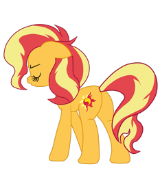 Size: 1723x1849 | Tagged: safe, artist:gmaplay, sunset shimmer, pony, unicorn, g4, bunset shimmer, butt, plot, rear view, simple background, solo, transparent background