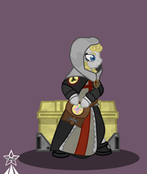 Size: 4245x5021 | Tagged: safe, artist:devorierdeos, oc, oc:balsam, earth pony, semi-anthro, fallout equestria, arm hooves, bag of medicines, clothes, dress, medicine box, ministry of peace, nose hump, nurse, red cross, simple background, sister of mercy, solo