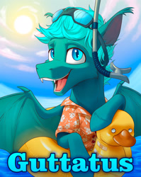 Size: 1920x2407 | Tagged: safe, artist:klarapl, oc, oc only, oc:guttatus, bat pony, pony, bat pony oc, solo