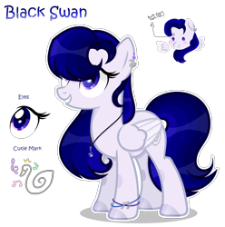 Size: 1673x1689 | Tagged: safe, artist:starshinestellaryt, oc, oc:black swan, pegasus, pony, female, mare, simple background, solo, transparent background