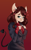 Size: 1884x2994 | Tagged: safe, artist:qbellas, oc, oc only, anthro, anthro oc, clothes, crossover, devil tail, female, floating heart, heart, helltaker, smiling, smirk, solo, tail