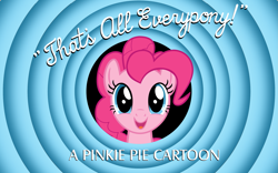 Size: 2845x1778 | Tagged: safe, artist:daringdashie, pinkie pie, earth pony, pony, g4, .svg available, crossover, female, looney tunes, mare, parody, that's all folks, vector