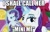 Size: 783x497 | Tagged: dead source, safe, artist:mlpfan3991, edit, edited screencap, screencap, rarity, pony, unicorn, g4, caption, female, image macro, imgflip, magic, magic aura, mare, meme, telekinesis, text