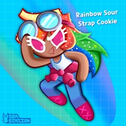Size: 1440x1440 | Tagged: safe, artist:seasemissary, rainbow dash, human, g4, cookie run, cookiefied, humanized, solo