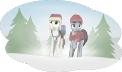 Size: 2705x1603 | Tagged: safe, artist:equestriaexploration, fortune favors, starry skies, pony, g4, atg 2022, hat, newbie artist training grounds