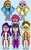 Size: 647x1045 | Tagged: safe, artist:darlycatmake, applejack, fluttershy, pinkie pie, rainbow dash, rarity, twilight sparkle, human, g4, flying, happy, humanized, jetpack, sky