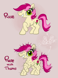 Size: 2450x3269 | Tagged: safe, artist:ja0822ck, roseluck, earth pony, pony, g4, female, high res, mare, thorn