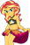 Size: 1024x1514 | Tagged: safe, artist:emeraldblast63, sunset shimmer, human, equestria girls, g4, bare shoulders, bedroom eyes, belly button, bikini, clothes, looking at you, sarong, simple background, sleeveless, smiling, solo, stupid sexy sunset shimmer, summer sunset, sunset shimmer's beach shorts swimsuit, swimsuit, transparent background