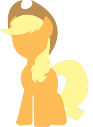 Size: 2094x2863 | Tagged: safe, artist:alicornoverlord, applejack, earth pony, pony, g4, applejack's hat, cowboy hat, female, hat, high res, lineless, mare, minimalist, no eyes, simple background, solo, transparent background