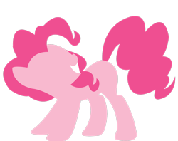 Size: 2753x2179 | Tagged: safe, artist:alicornoverlord, pinkie pie, earth pony, pony, g4, female, high res, lineless, mare, minimalist, no eyes, simple background, solo, transparent background
