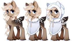 Size: 1161x688 | Tagged: safe, artist:dammmnation, oc, oc only, deer, deer pony, original species, pony, base used, chest fluff, clothes, simple background, solo, transparent background, unshorn fetlocks