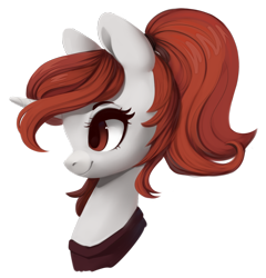 Size: 1214x1267 | Tagged: safe, artist:dammmnation, oc, oc only, pony, unicorn, bust, horn, simple background, smiling, solo, transparent background, unicorn oc