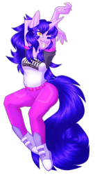 Size: 1241x2260 | Tagged: safe, artist:purplegrim40, oc, oc only, unicorn, anthro, :p, boots, female, horn, shoes, simple background, smiling, solo, tongue out, transparent background, unicorn oc