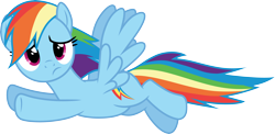 Size: 6148x3000 | Tagged: safe, artist:cloudy glow, rainbow dash, pegasus, pony, 28 pranks later, g4, .ai available, absurd resolution, female, flying, frown, full body, hooves, mare, simple background, solo, spread wings, tail, transparent background, vector, wings