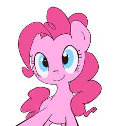 Size: 800x800 | Tagged: safe, artist:um89s, artist:ume89s, pinkie pie, earth pony, pony, g4, female, looking at you, mare, simple background, smiling, smiling at you, solo, white background