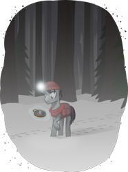 Size: 3049x4104 | Tagged: safe, artist:equestriaexploration, starry skies, pony, unicorn, g4, atg 2022, clothes, compass, forest, magic, newbie artist training grounds, scarf, solo