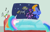 Size: 1400x900 | Tagged: safe, artist:kujivunia, derpy hooves, princess celestia, princess luna, twilight sparkle, alicorn, pegasus, pony, unicorn, g4, alarm, alarm clock, bed, clock, moon, noon, sleeping, solstice, solstice cyclists, stars, summer solstice, twilight sparkle (alicorn)