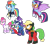 Size: 999x873 | Tagged: safe, edit, edited screencap, editor:pascalmulokozi2, screencap, applejack, fili-second, mistress marevelous, pinkie pie, radiance, rainbow dash, rarity, spike, twilight sparkle, zapp, alicorn, dragon, earth pony, pegasus, pony, unicorn, g4, my little pony: friendship is magic, power ponies (episode), background removed, humdrum costume, masked matter-horn costume, power ponies, shocked, shocked expression, simple background, surprised, surprised face, transparent background, twilight sparkle (alicorn)