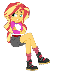 Size: 2015x2625 | Tagged: safe, artist:gmaplay, sunset shimmer, human, equestria girls, g4, my little pony equestria girls: legend of everfree, camp everfree outfits, cute, female, high res, shimmerbetes, simple background, solo, transparent background