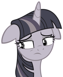 Size: 2772x3375 | Tagged: safe, artist:sketchmcreations, artist:wardex101, edit, edited edit, twilight sparkle, alicorn, pony, fame and misfortune, g4, bust, depressed, discorded, discorded twilight, female, floppy ears, frown, high res, horn, mare, portrait, sad, simple background, solo, sorrow, transparent background, twilight sparkle (alicorn), twilight tragedy, vector
