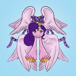 Size: 2048x2048 | Tagged: safe, artist:amynewblue, pipp petals, angel, pegasus, pony, seraph, g5, be not afraid, biblically accurate angels, high res, multiple eyes, multiple wings, not salmon, pippasprite, wat, wings