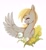 Size: 2430x2640 | Tagged: safe, alternate version, artist:anotherdeadrat, derpy hooves, pegasus, pony, g4, derp, eyes closed, female, flower, high res, mare, profile, simple background, smiling, solo, white background, wings