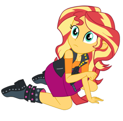 Size: 2300x2252 | Tagged: safe, artist:gmaplay, sunset shimmer, human, equestria girls, equestria girls specials, g4, my little pony equestria girls: better together, my little pony equestria girls: forgotten friendship, high res, simple background, solo, tired, transparent background