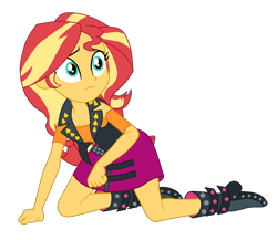 Size: 2500x2171 | Tagged: safe, artist:gmaplay, sunset shimmer, human, equestria girls, equestria girls specials, g4, my little pony equestria girls: better together, my little pony equestria girls: forgotten friendship, high res, simple background, solo, tired, transparent background