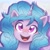 Size: 2048x2048 | Tagged: safe, artist:balychen, part of a set, izzy moonbow, pony, unicorn, g5, blushing, bust, cute, female, high res, horn, izzybetes, looking at you, mare, open mouth, open smile, simple background, smiling, solo