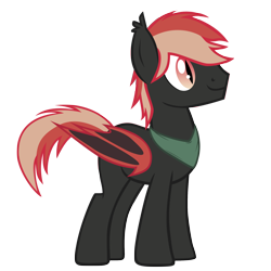 Size: 2000x2000 | Tagged: safe, anonymous artist, oc, oc:kada, bat pony, pony, bandana, bat eyes, bat pony oc, bat wings, cuntboy, high res, intersex, simple background, solo, tail, transparent background, two toned mane, two toned tail, wings