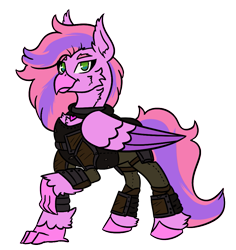 Size: 921x974 | Tagged: safe, artist:hiddenfaithy, oc, oc only, oc:lilac, hippogriff, fallout equestria, armor, commission, simple background, transparent background