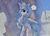 Size: 2909x2119 | Tagged: safe, oc, oc:musicora melody, pegasus, pony, open pony, 3d, bikini, blue, cave, clothes, collar, high res, ice, jewelry, necklace, ribbon, second life, solo, speech bubble, standing on two hooves, swimsuit, unshorn fetlocks