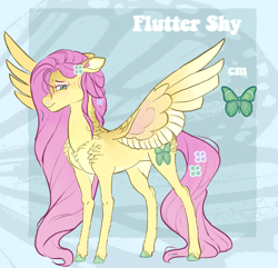 Size: 2303x2216 | Tagged: safe, artist:jadejellie, fluttershy, pony, g4, alternate cutie mark, chest fluff, floppy ears, high res, solo, spread wings, wings