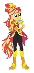 Size: 1900x4016 | Tagged: safe, artist:gmaplay, sunset shimmer, human, equestria girls, g4, my little pony equestria girls: better together, super squad goals, crystal guardian, female, ponied up, simple background, solo, transparent background