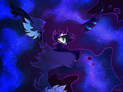 Size: 2000x1500 | Tagged: safe, artist:jeshh, princess luna, pony, g4, bust, chest fluff, constellation, portrait, solo