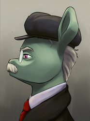 Size: 1560x2100 | Tagged: safe, artist:tofuslied-, earth pony, pony, equestria at war mod, clothes, facial hair, glasses, male, moustache, necktie, stallion, suit