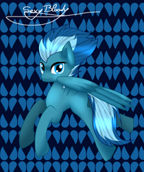 Size: 2244x2673 | Tagged: safe, artist:djdupstep15, oc, oc only, pegasus, pony, abstract background, freckles, high res, male, pegasus oc, signature, solo, stallion