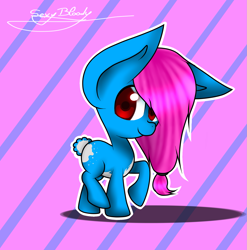 Size: 1873x1897 | Tagged: safe, artist:djdupstep15, oc, oc only, earth pony, pony, abstract background, earth pony oc, raised hoof, signature, smiling, solo
