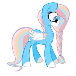 Size: 660x660 | Tagged: safe, artist:djdupstep15, oc, oc only, pegasus, pony, braid, female, mare, pegasus oc, simple background, solo, white background, wings