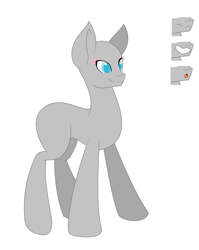 Size: 2183x2747 | Tagged: safe, artist:djdupstep15, oc, oc only, earth pony, pony, bald, base, earth pony oc, high res, simple background, solo, white background