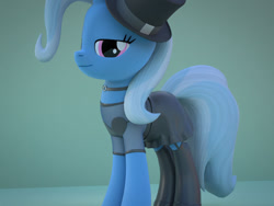 Size: 1280x960 | Tagged: safe, artist:spreadwing454, trixie, pony, unicorn, g4, 3d, blender, clothes, dress, garter belt, leather