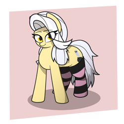 Size: 2160x2160 | Tagged: safe, artist:deltarainrum, oc, oc only, earth pony, pony, clothes, earth pony oc, female, high res, socks, solo