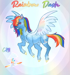 Size: 1706x1843 | Tagged: safe, artist:jadejellie, rainbow dash, pegasus, pony, g4, grin, smiling, solo, spread wings, wings