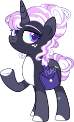 Size: 1378x2254 | Tagged: safe, artist:kurosawakuro, oc, pony, unicorn, bag, base used, female, mare, saddle bag, simple background, solo, transparent background