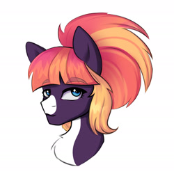 Size: 1920x1920 | Tagged: safe, artist:tanatos, oc, oc only, oc:sunrise virtue, pegasus, pony, bust, coat markings, countershading, facial markings, female, lacrimal caruncle, mare, pegasus oc, portrait, simple background, snip (coat marking), solo, white background