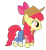 Size: 2471x2663 | Tagged: safe, artist:third uncle, apple bloom, earth pony, pony, g4, bow, clothes, denim, female, hair bow, hat, high res, jeans, mare, pants, simple background, solo, transparent background, unmoving plaid